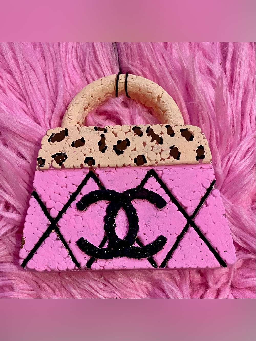 Pink Leopard Designer-Inspired Handbag Freshie